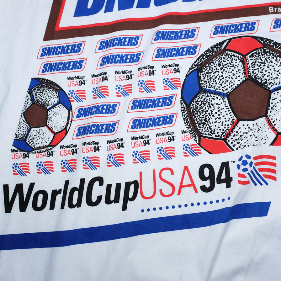 Vintage Snickers World Cup 1994 USA T-Shirt XLarge