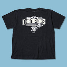 Vintage Reebok Stanley Cup 2009 Pittsburgh Penguins T-Shirt Large