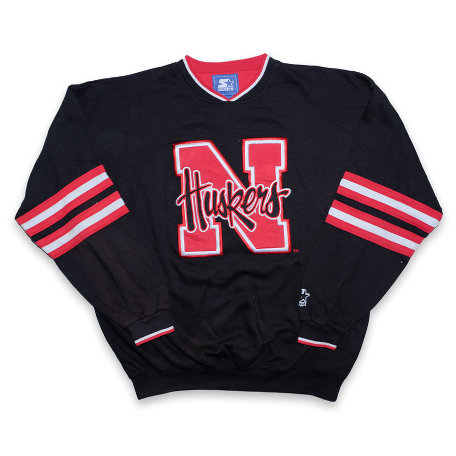 Vintage Starter Nebraska Huskers Sweater Large - Double Double Vintage