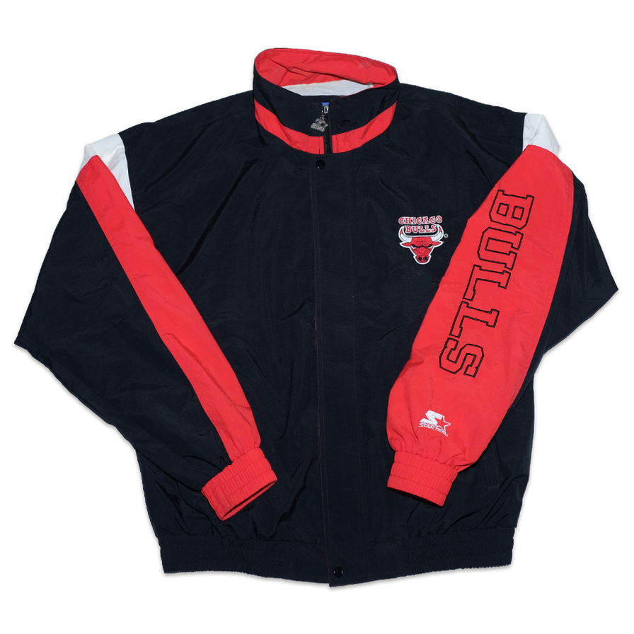 Vintage Starter Chicago Bulls Track Jacket Large - Double Double Vintage