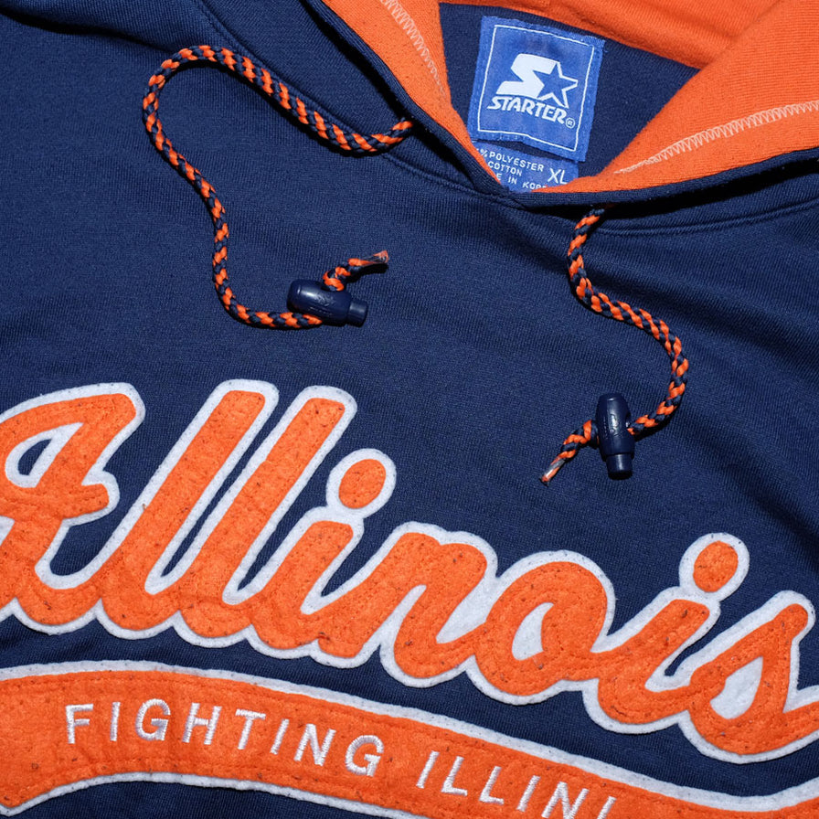 Vintage Starter Illinois Hoody Large / XLarge - Double Double Vintage