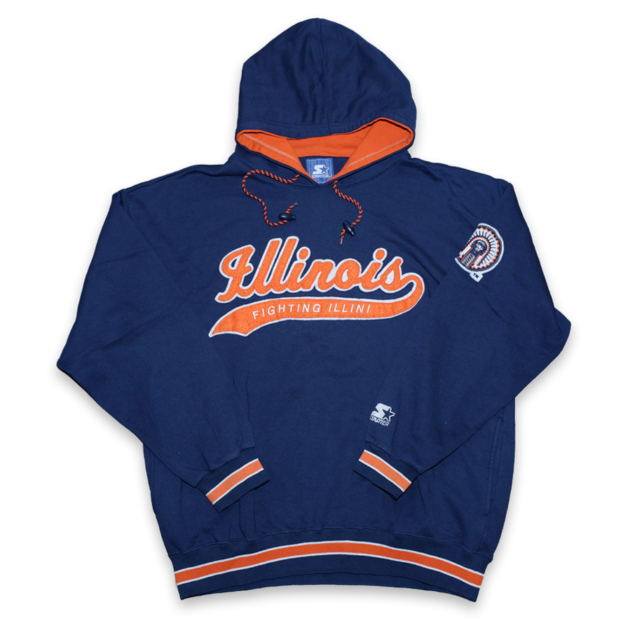 Vintage Starter Illinois Hoody Large / XLarge - Double Double Vintage