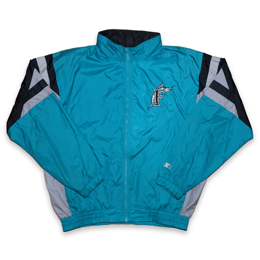 Vintage Starter Florida Marlins Jacket XLarge Double Double Vintage