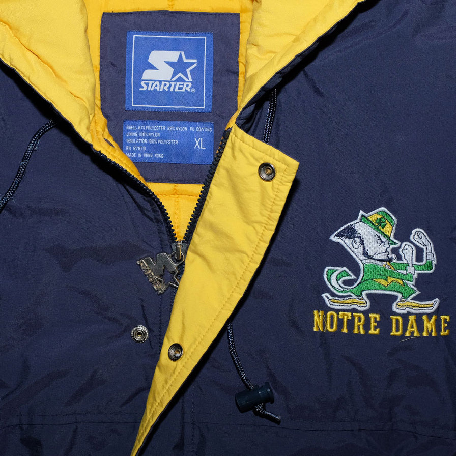 Vintage Starter University Of Notre Dame Jacket XLarge - Double Double Vintage