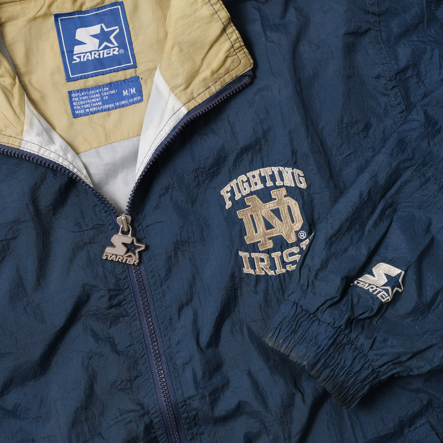 Vintage Starter Notre Dame Track Jacket Medium Double Double Vintage