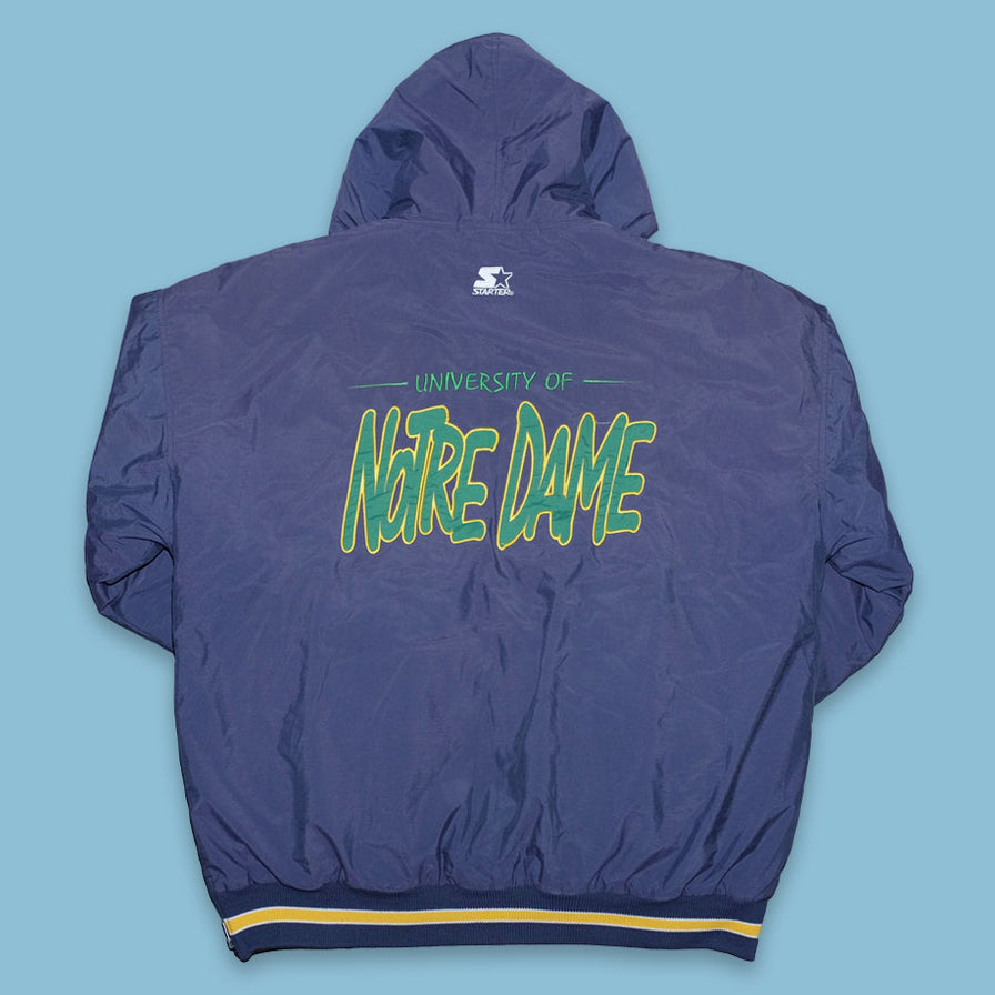 Vintage Starter University Of Notre Dame Jacket XLarge - Double Double Vintage