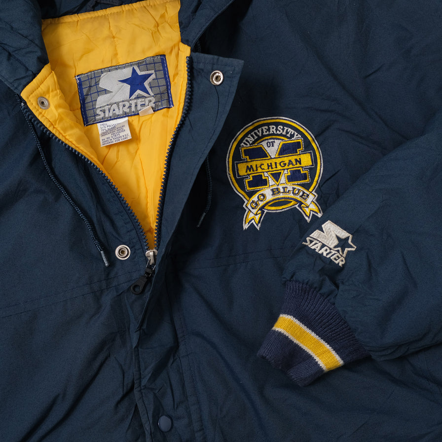 Vintage Starter Michigan Padded Jacket XLarge