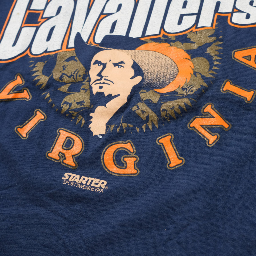 Vintage Deadstock 1991 Starter University of Virginia T-Shirt Large