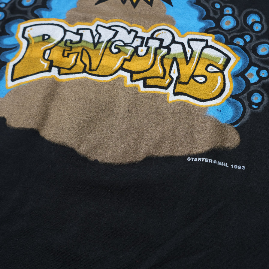 Vintage 1993 Deadstock Starter Pittsburgh Penguins T-Shirt XLarge