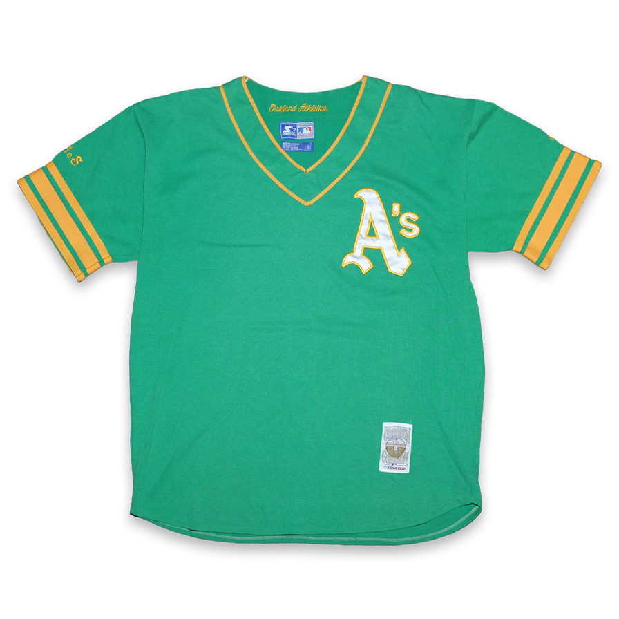 Vintage Starter Oakland Athletics V-Neck T-Shirt XLarge - Double Double Vintage