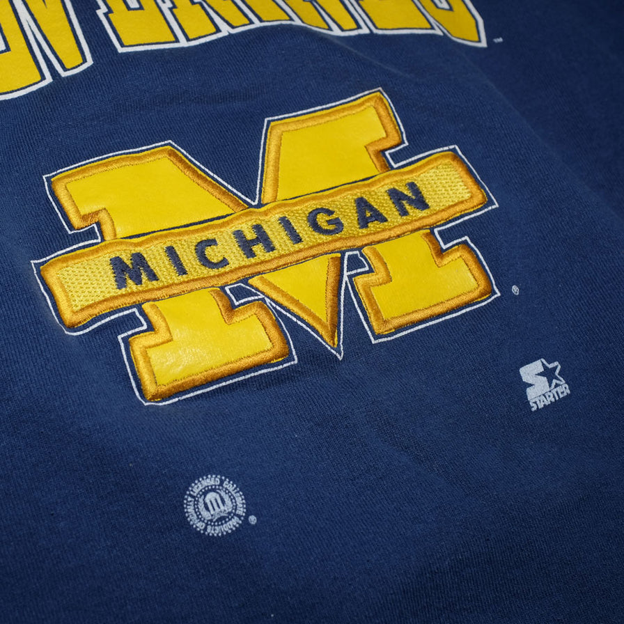 Vintage Starter Michigan Wolverines Sweatshirt Large - Double Double Vintage