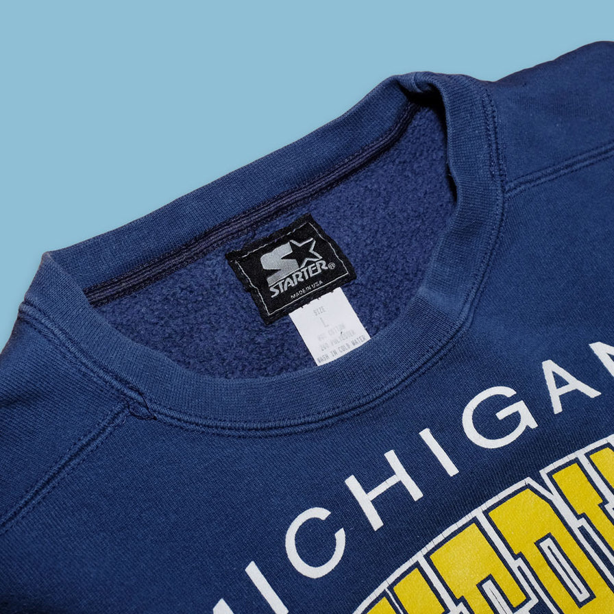 Vintage Starter Michigan Wolverines Sweatshirt Large - Double Double Vintage