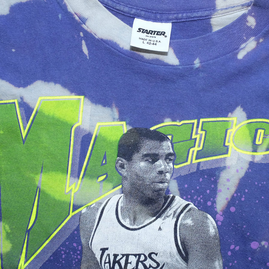 Vintage Starter Magic Johnson Tie Dye T-Shirt Large - Double Double Vintage
