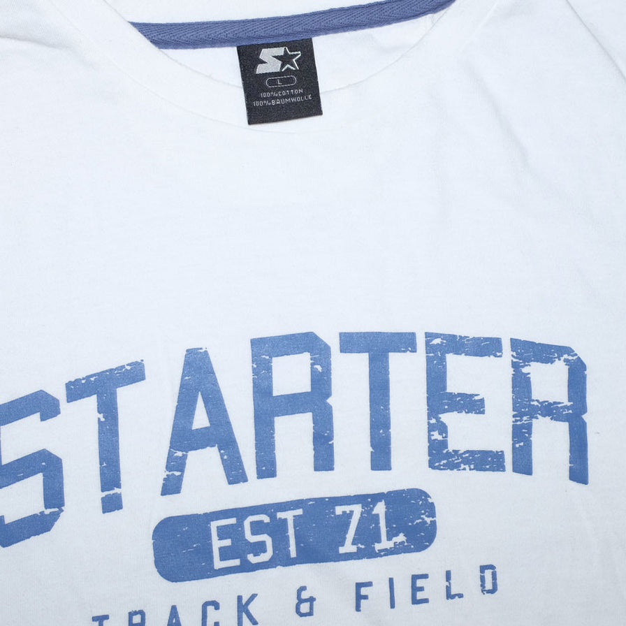 Starter Track & Field T-Shirt Large - Double Double Vintage
