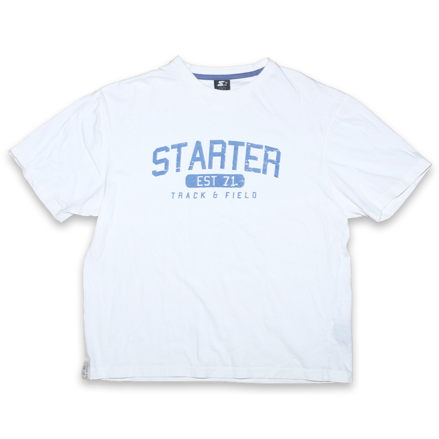 Starter Track & Field T-Shirt Large - Double Double Vintage