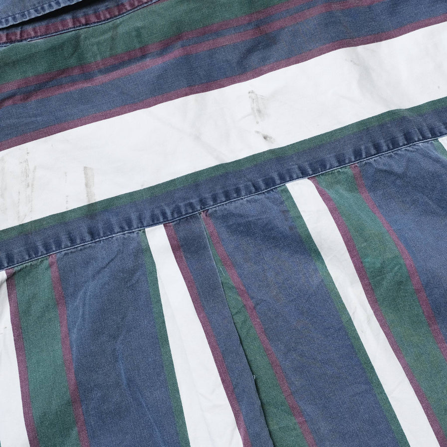Vintage Vertical Striped Shirt Large