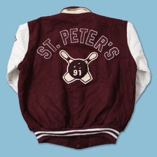 Vintage College Wool Leather Jacket Large / XLarge
