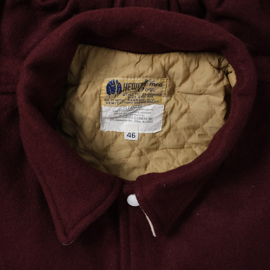 Vintage College Wool Leather Jacket Large / XLarge