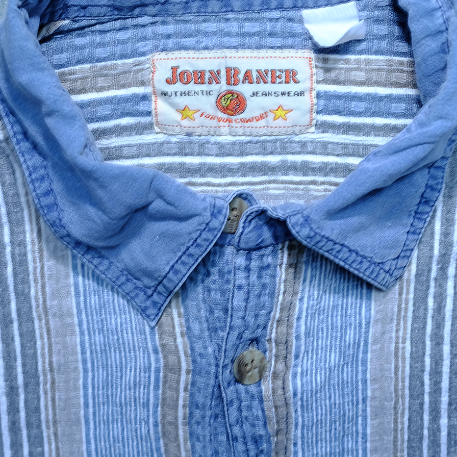 Vintage Vertical Striped Shirt Large - Double Double Vintage