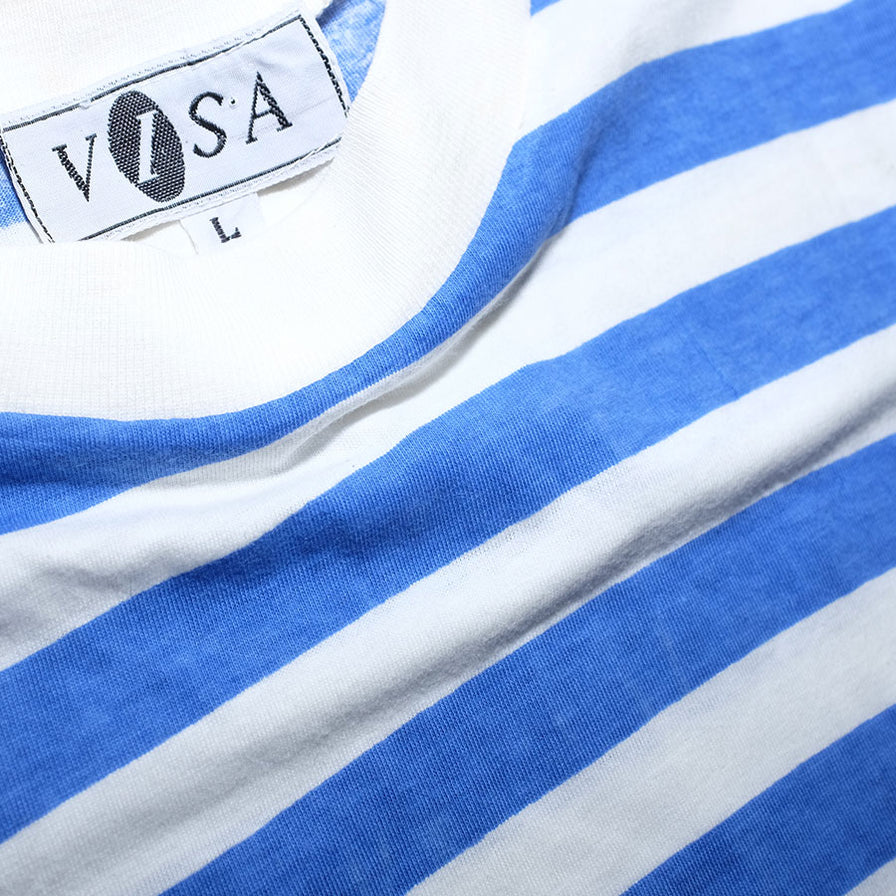 Vintage Striped T-Shirt Large - Double Double Vintage