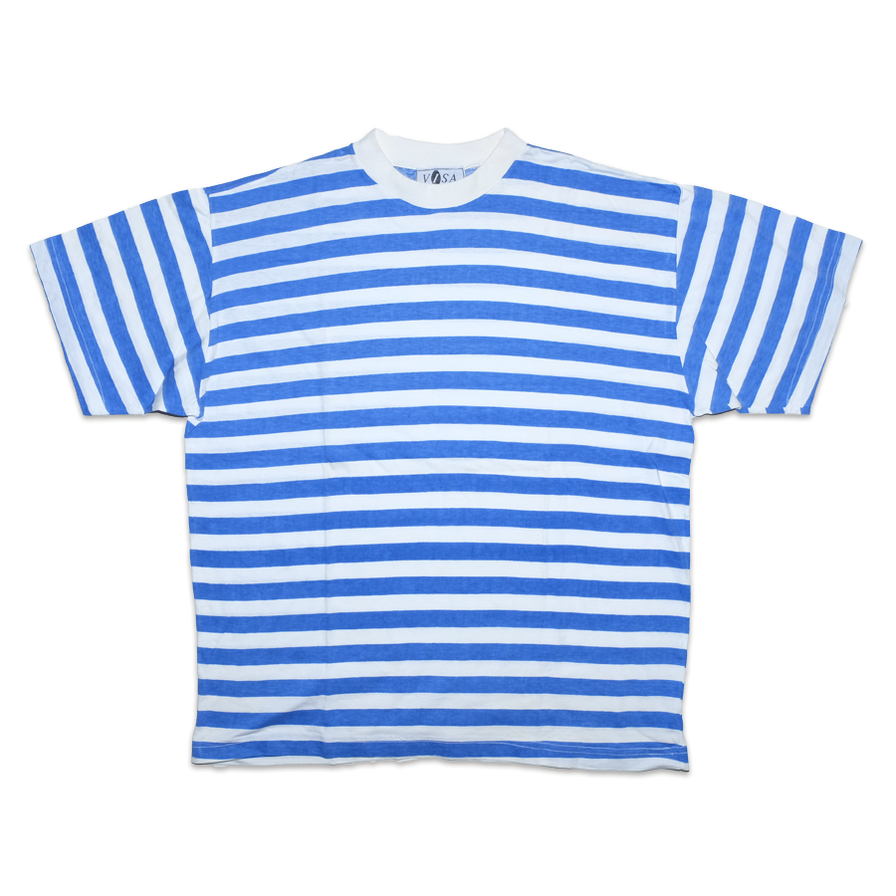Vintage Striped T-Shirt Large - Double Double Vintage