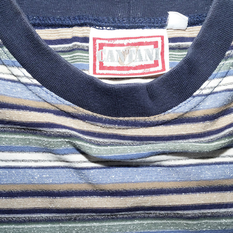 Vintage Striped T-Shirt XLarge - Double Double Vintage