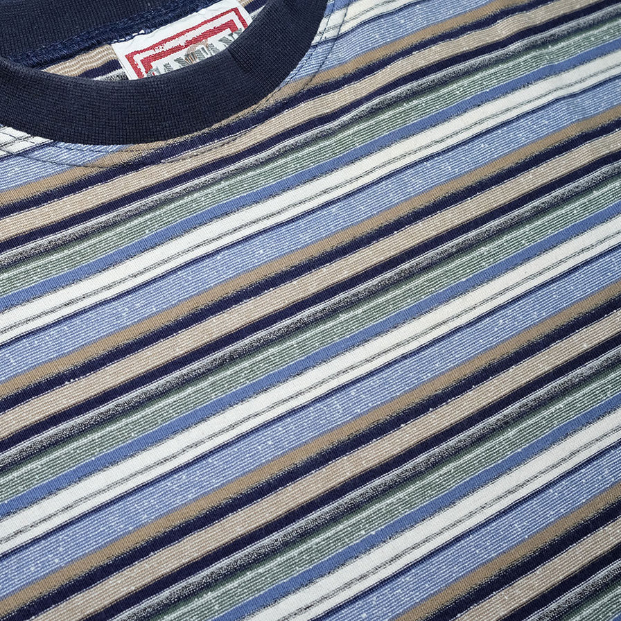 Vintage Striped T-Shirt XLarge - Double Double Vintage