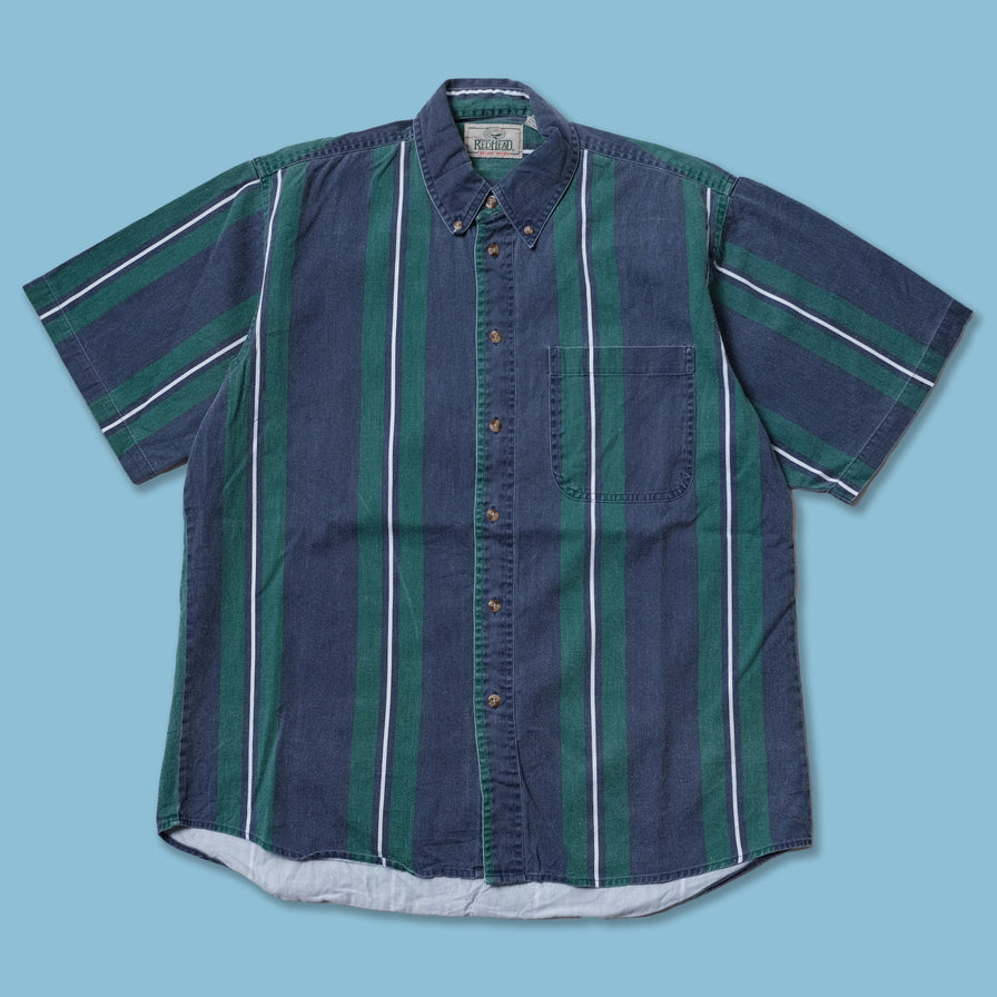 Vintage Vertical Striped Shirt Medium