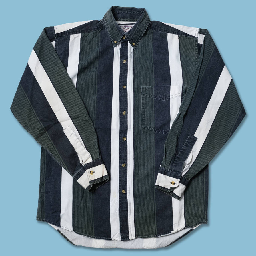 Vintage Vertical Striped Shirt Small