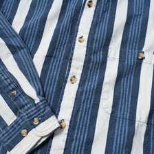 Vintage Vertical Stripe Shirt Large