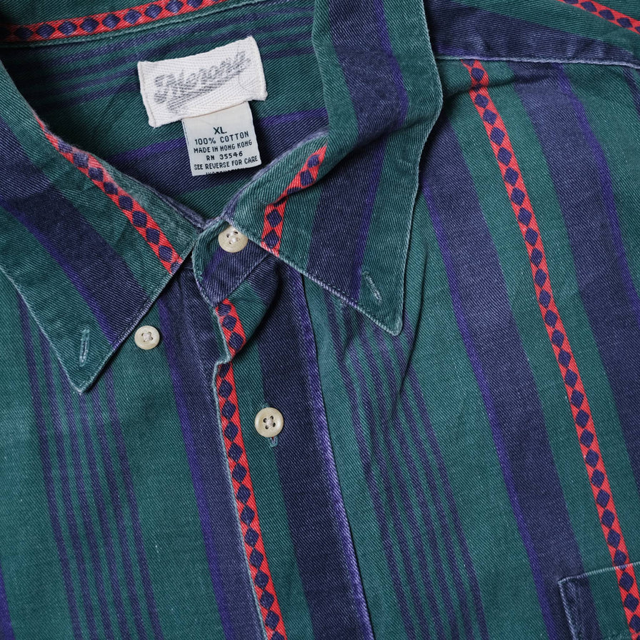 Vintage Vertical Striped Shirt XLarge