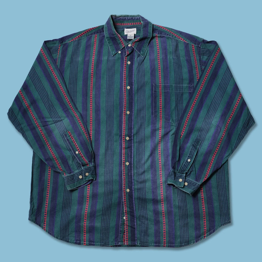 Vintage Vertical Striped Shirt XLarge