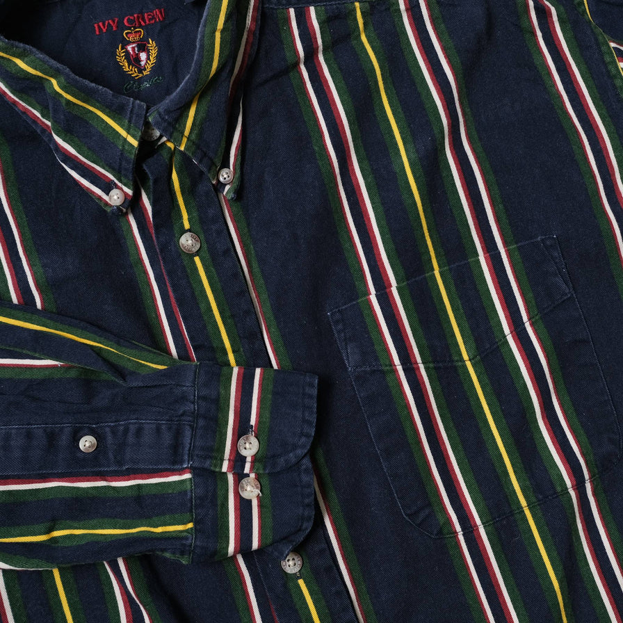 Vintage Vertical Striped Shirt XLarge