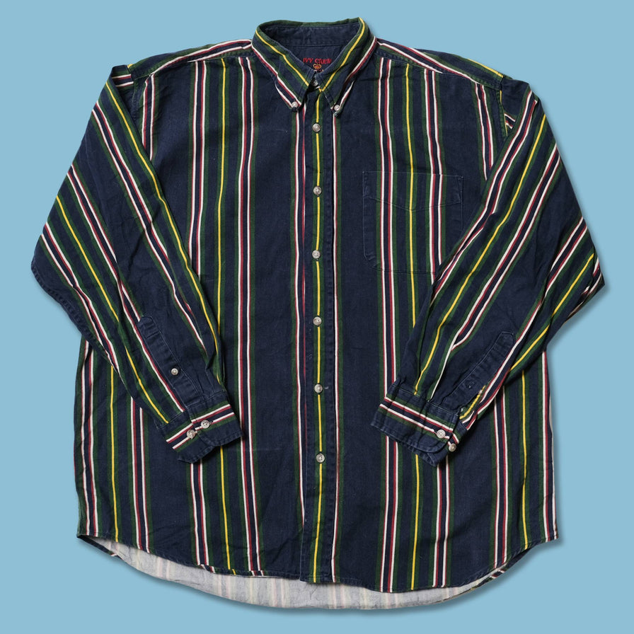 Vintage Vertical Striped Shirt XLarge