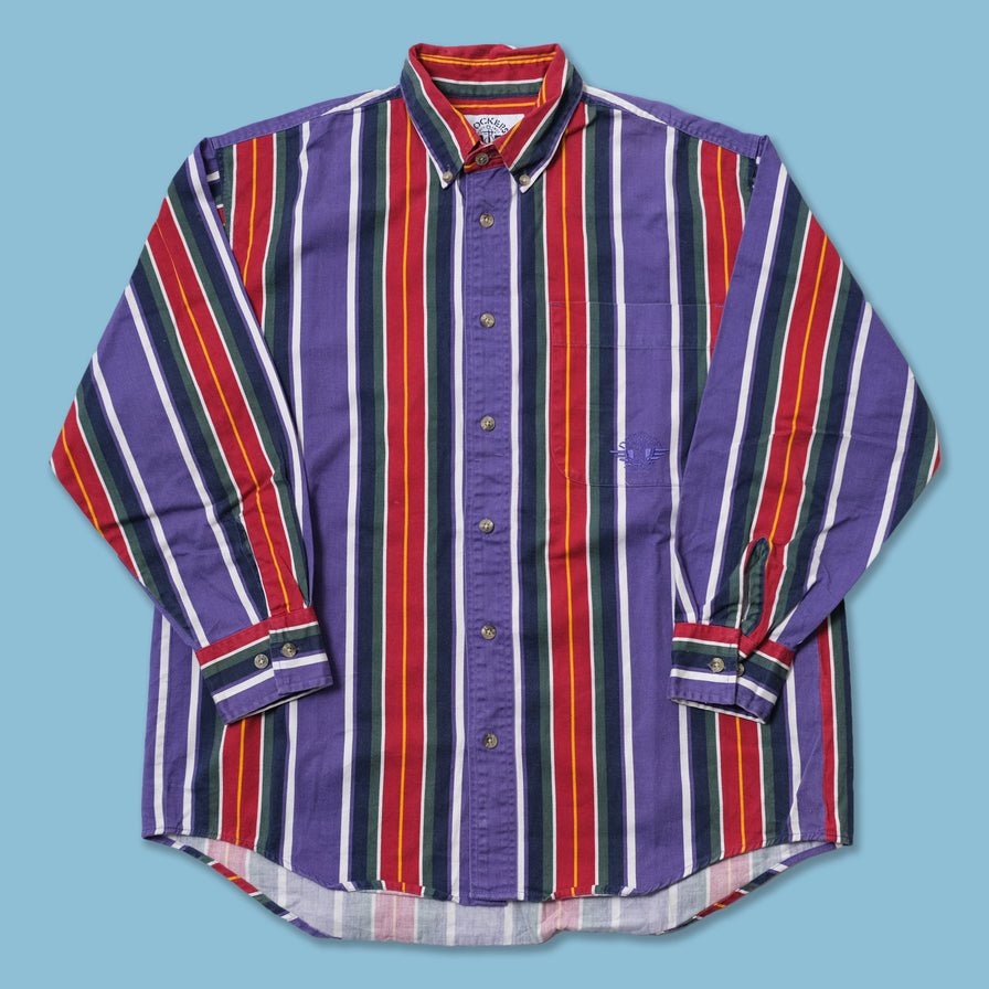 Vintage Vertical Striped Shirt Medium