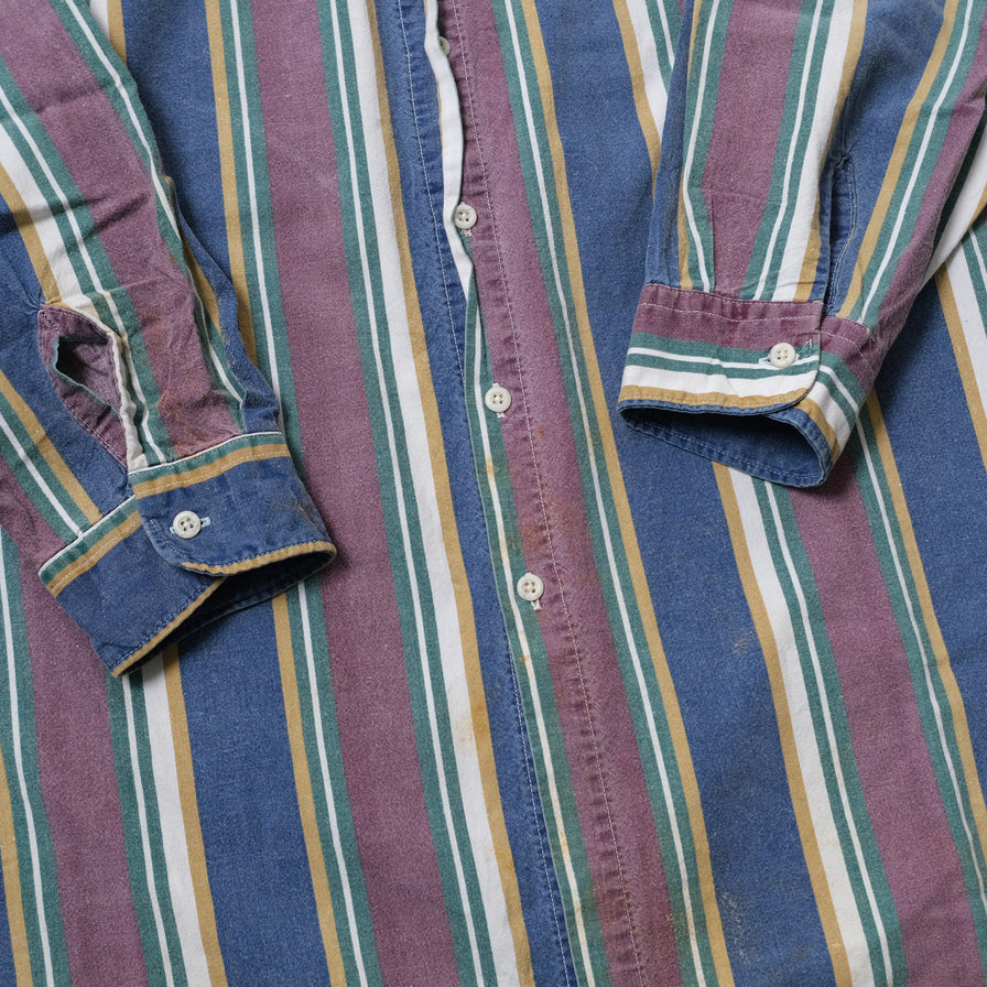 Vintage Vertical Striped Shirt XLarge