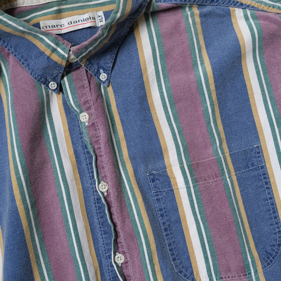 Vintage Vertical Striped Shirt XLarge