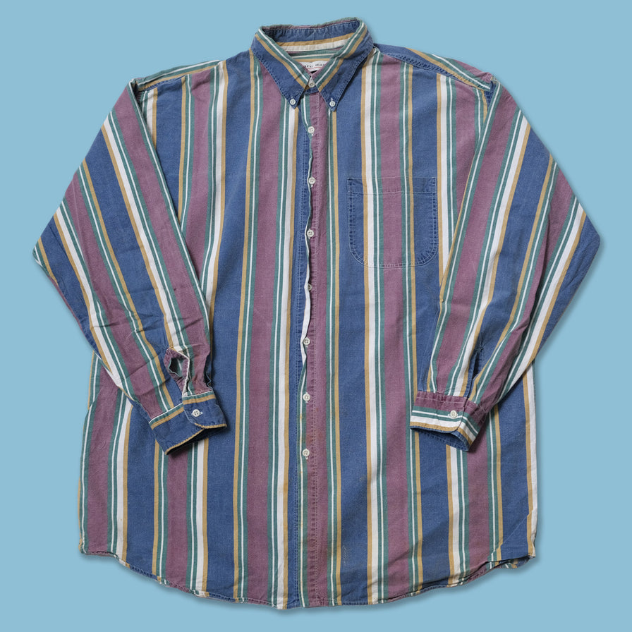 Vintage Vertical Striped Shirt XLarge