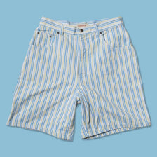 Vintage Striped Denim Shorts Size 30