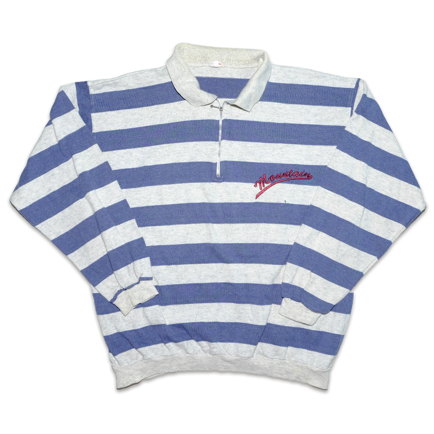 Vintage Mountain Striped Sweater Large - Double Double Vintage