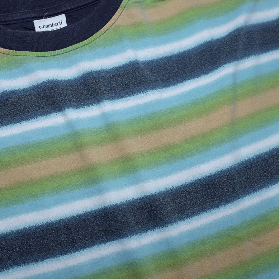 Vintage Striped T-Shirt Large - Double Double Vintage