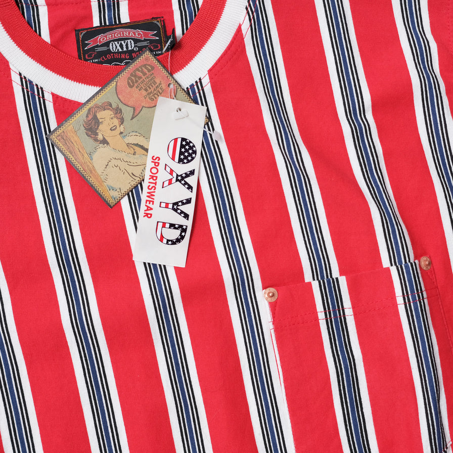 Vintage Deadstock Striped T-Shirt Medium / Large