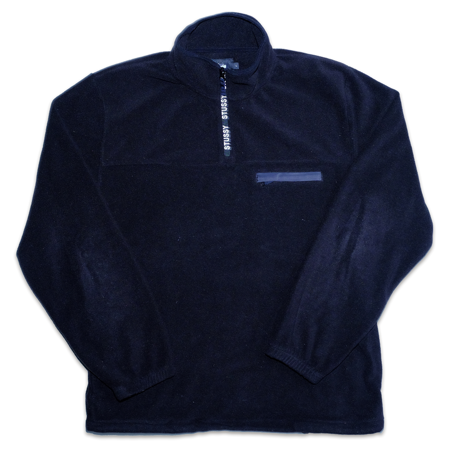 Stussy Q-Zip Fleece Large - Double Double Vintage