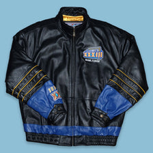 Vintage Super Bowl 1999 Miami Leather Jacket Large / XLarge - Double Double Vintage