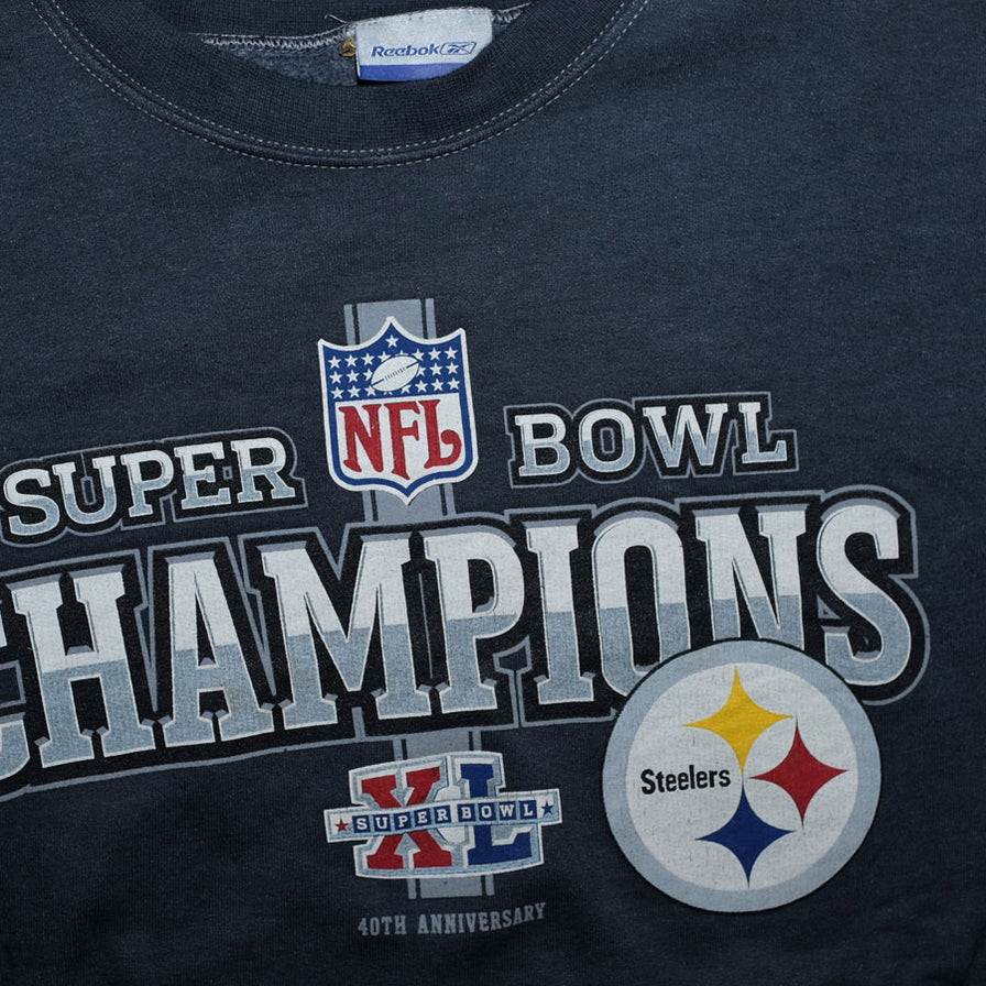 Vintage Reebok Super Bowl 2006 Steelers Sweater XLarge - Double Double Vintage