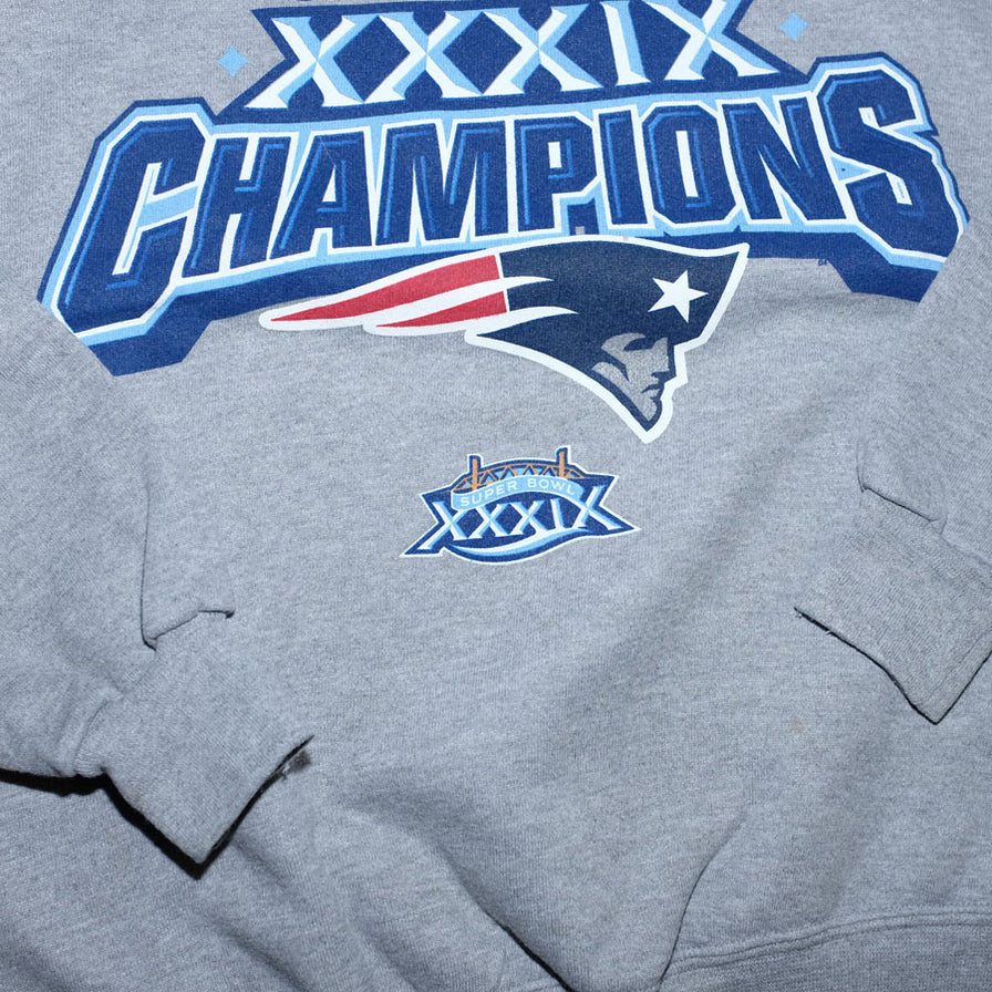 Vintage Superbowl 2005 New England Patroits Sweater Large - Double Double Vintage