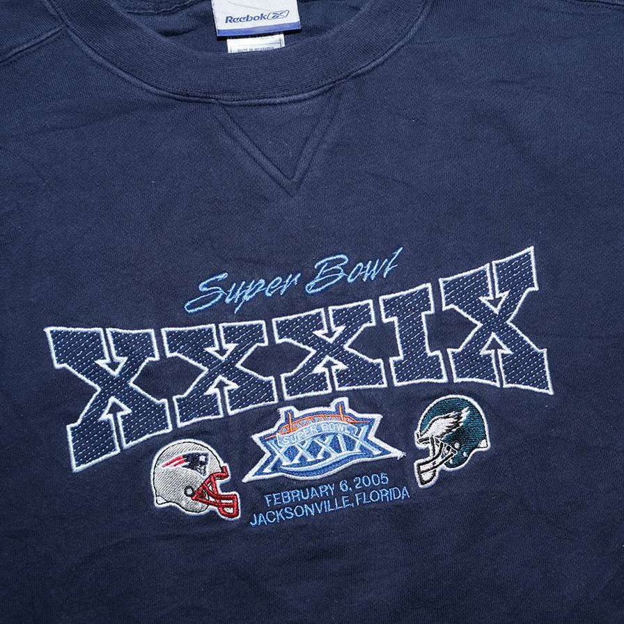Vintage Reebok Super Bowl 2005 Sweater XLarge