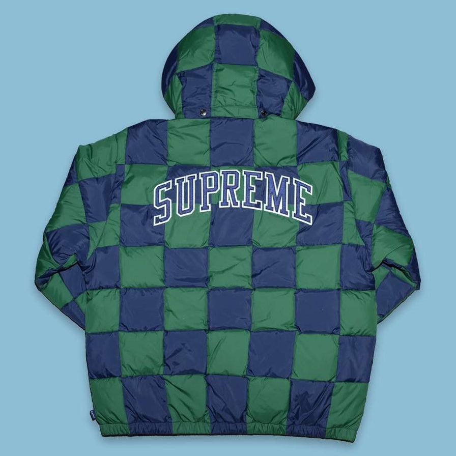 Supreme Checkerboard Puffy Jacket Large | Double Double Vintage