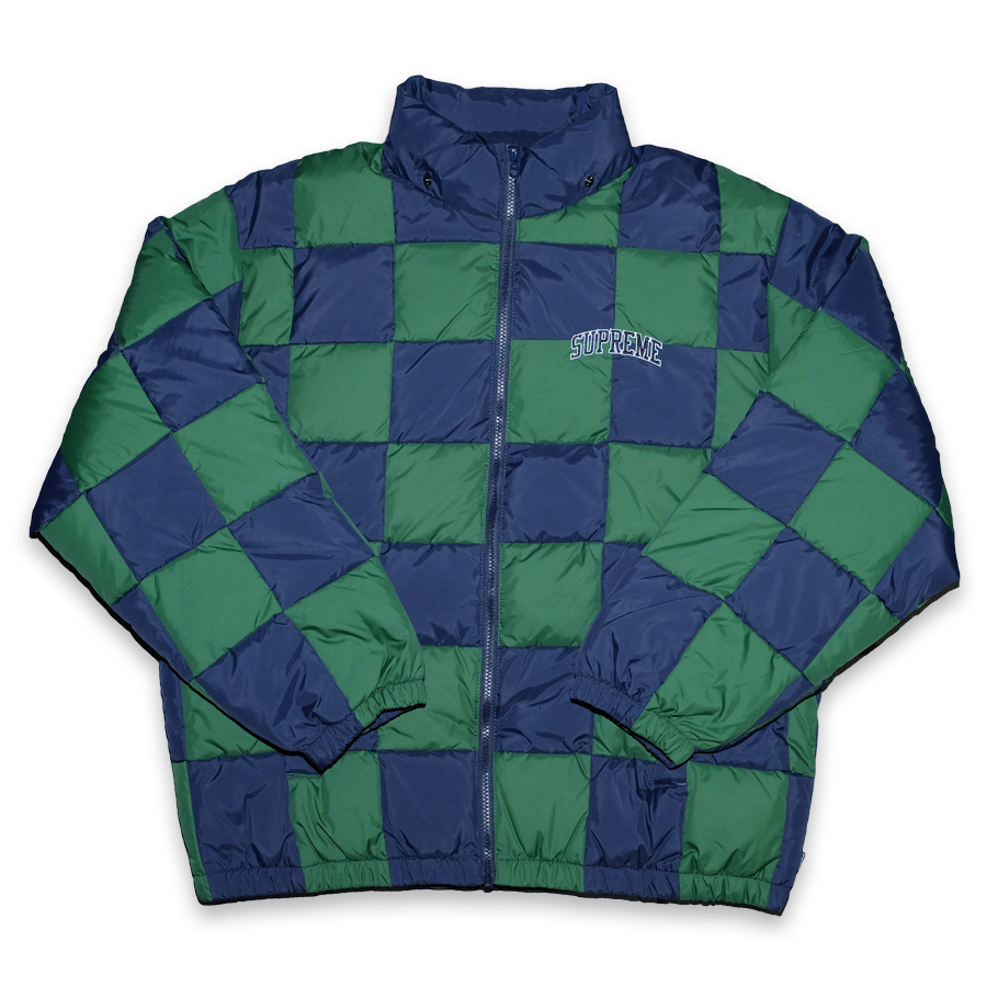 Supreme Checkerboard Puffy Jacket Large | Double Double Vintage