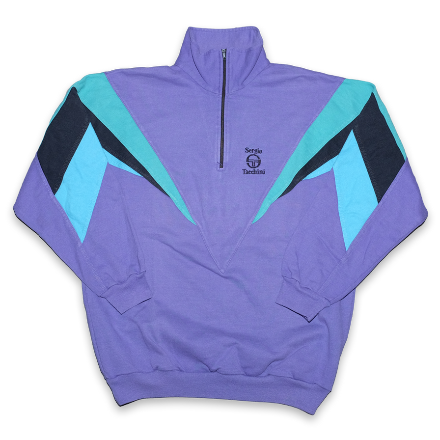 Vintage Sergio Tacchini Q-Zip Sweater Medium - Double Double Vintage